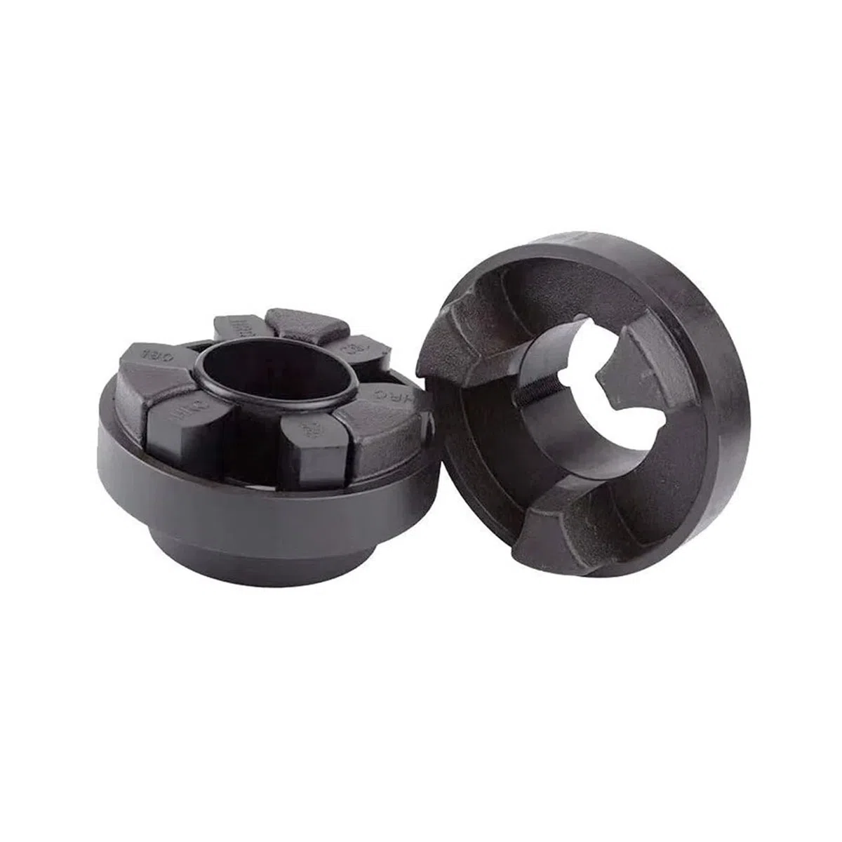 Accouplement à manches de cône HRC Accouplement élastique Fleur de prune Accouplement à trois mâchoires Couple d'accouplement HRC Bride conique Bloc de douilles Accouplement (HRC-70FH-1008)