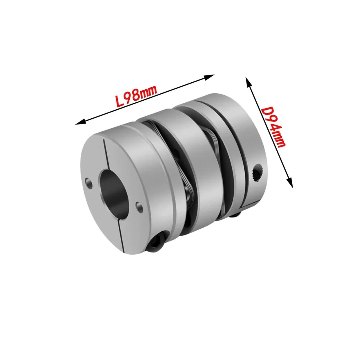 Accouplement à double membrane en aluminium