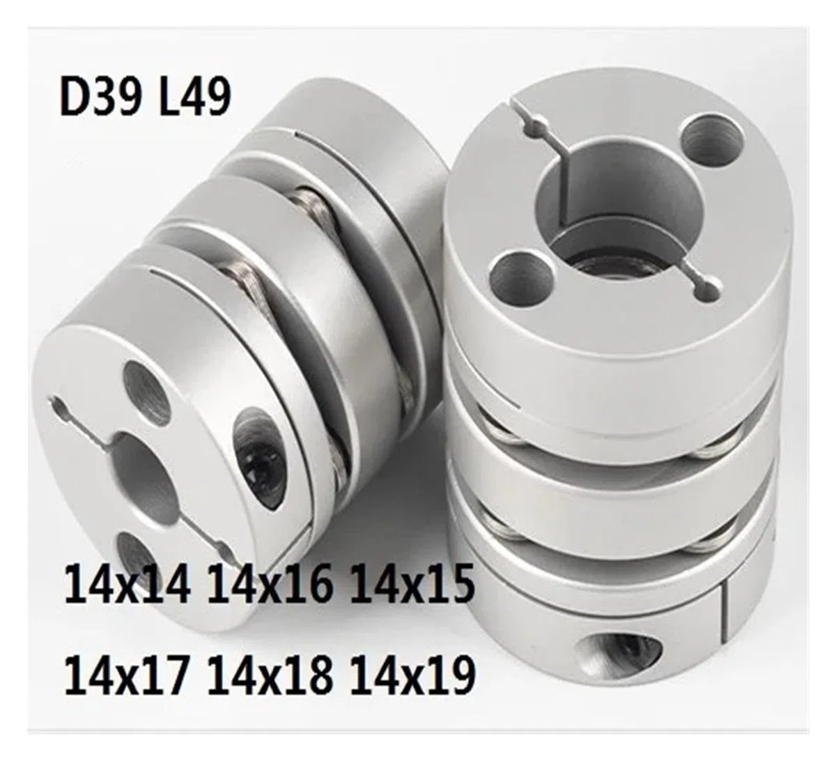 Accouplement d'arbre Flexible à disque Double diaphragme D39L49, 2 pièces