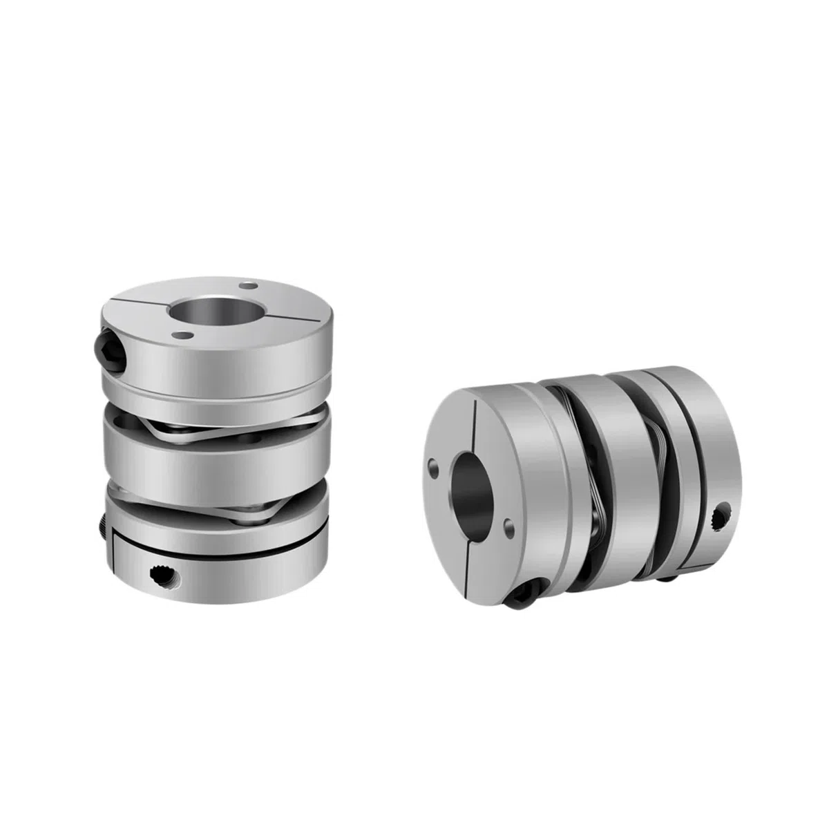 Accouplement à double membrane en aluminium