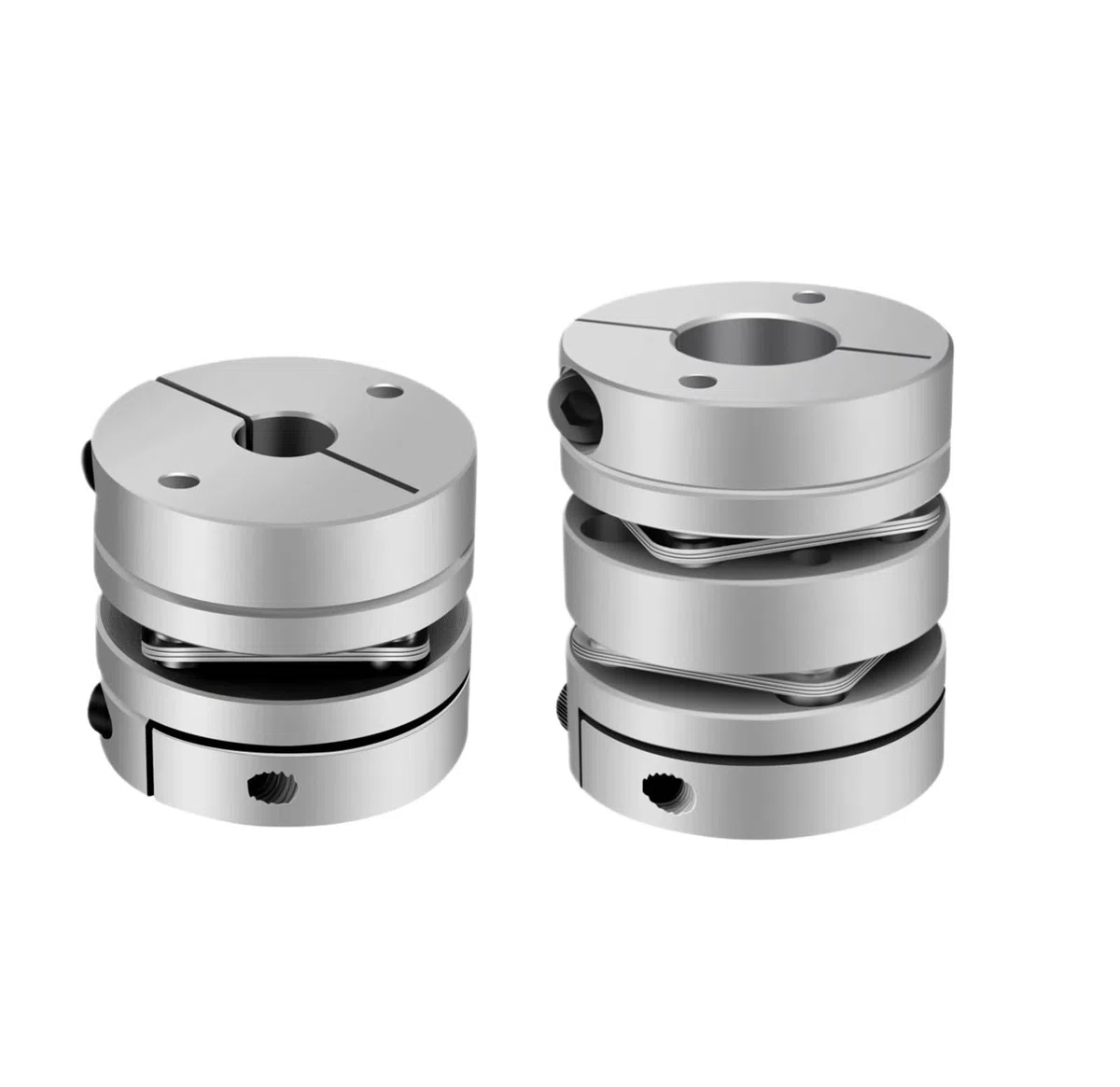 Accouplement à double membrane en aluminium