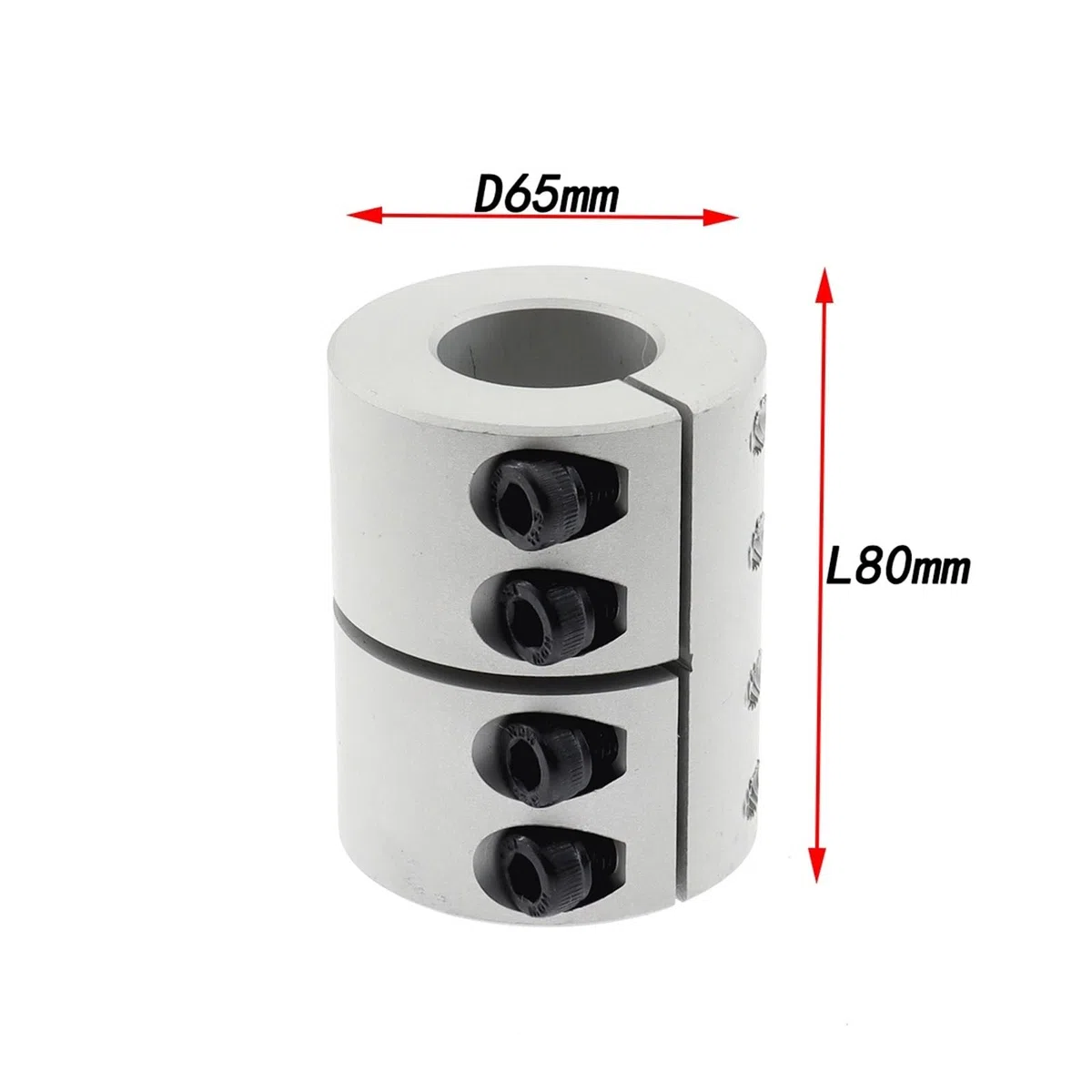 Coupleur d'arbre rigide D65L80, pince for servomoteur pas à pas, pièces d'imprimante 3D 8/10/12/14/15/16/18/20/22 mm, 1 pièce(16X35)